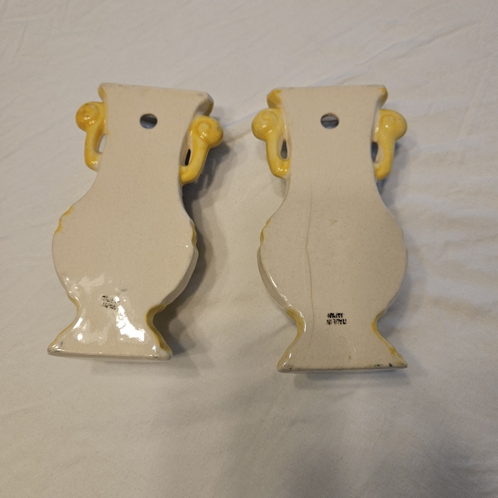 Vintage Ceramic Wall Pockets Made In Japan. - Picture 7 of 10